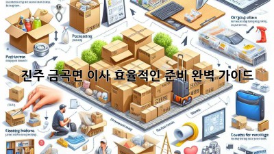 진주 금곡면 이사, 효율적인 준비 완벽 가이드!